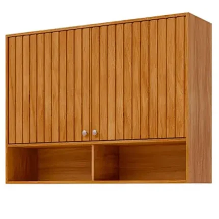 Armário Aéreo Divina Esplendida Celeste Aurea 120cm Ripado 2 Portas Mgm