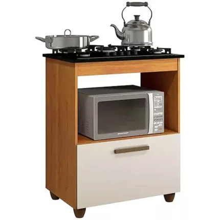 Balcão Salvia para Cooktop 4 Bocas 1 Porta Kaiki