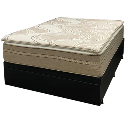 Base Baú em Veludo com Colchão Dom Casal com Molas Ensacadas Bio Flex 75x188x138cm