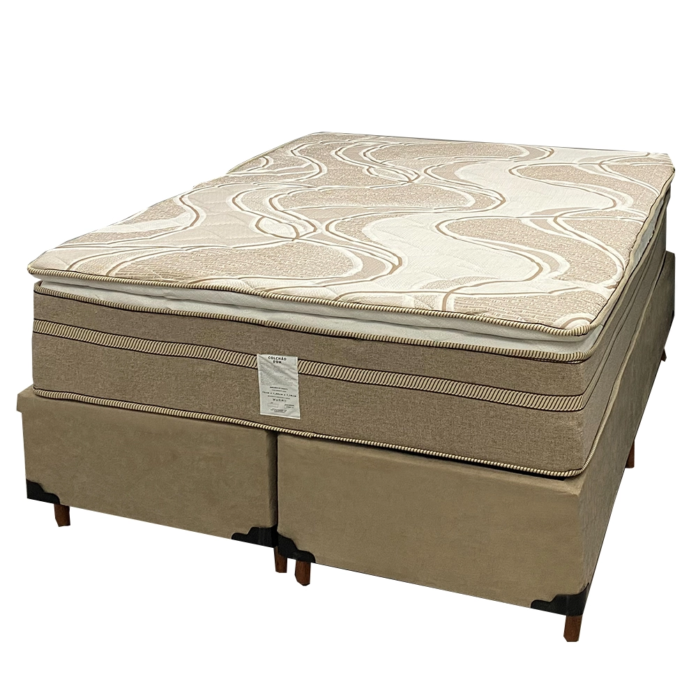 Base-Bipartida-em-Veludo-com-Colchao-Dom-Queen-com-Molas-Ensacadas-75x198x158-Bio-Flex-Bege-55946.webp
