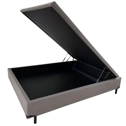 Base Baú Carioca Casal Tecido Suede 41x138x188 Bio Flex