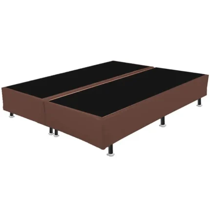 Base Box Bipartida Casal Universal em Veludo 37x188x138cm
