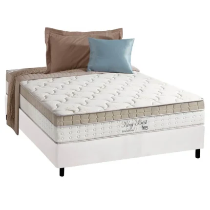Base Box com Colchão King Best Queen Molas Ensacadas 70x198x158 Anjos