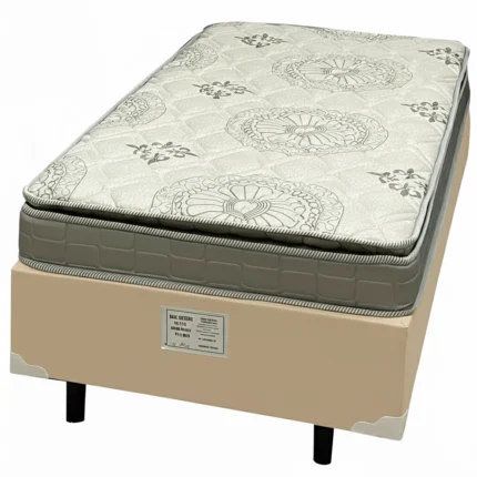 Base em Veludo com Colchão Orthosono Solteiro D33 One Bord com Pillow 55x188x88cm Anjos