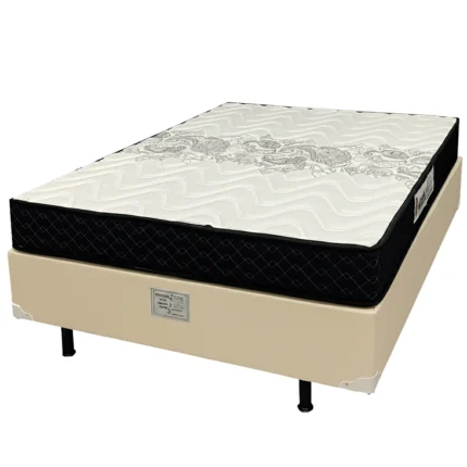 Base em Veludo com Colchão Pasquale D45 Casal 54x188x138cm Paropas