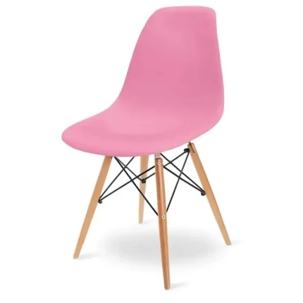 Cadeira Charles 1102 em Polipropileno e Base Madeira Or Design