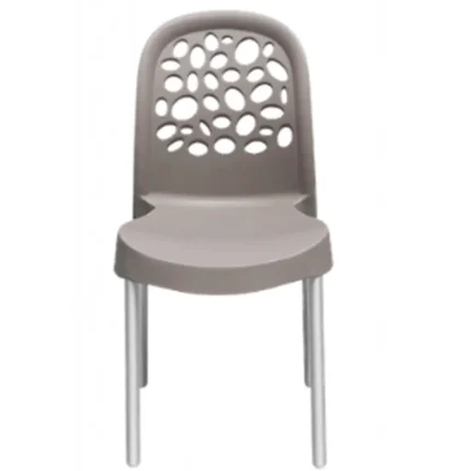 Cadeira Deluxe com Pés de Alumínio Forte Plástico