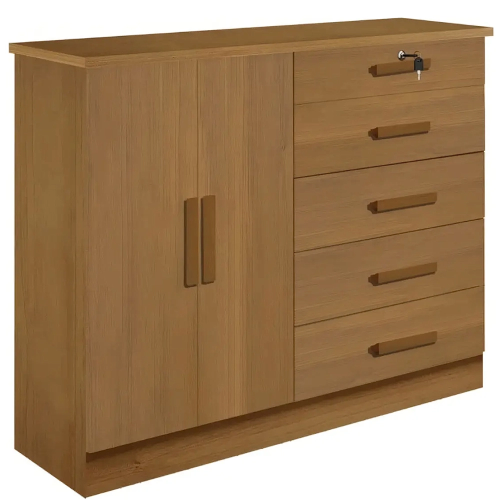 Comoda-Sapateira-New-Athos-5-Gavetas-2-Portas-D-Doro-Cinamomo-53145