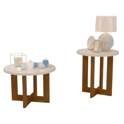 Conjunto Jb Mesa de Centro 8001 e Lateral 8002 Jb Bechara