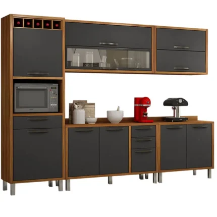 Cozinha Leticia Chf Completa 5 Peças 10 Portas 4 Gavetas