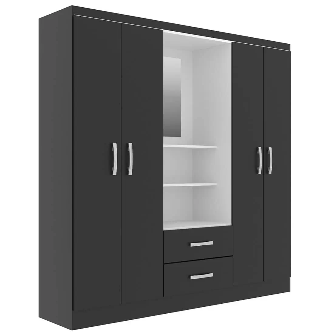 Guarda-Roupa-Capelinha-Evidencia-Solteiro-com-Espelho-4-Portas-2-Gavetas-Preto.webp
