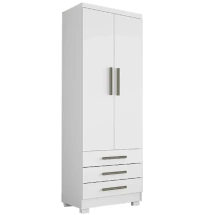 Guarda Roupa Floripa Solteiro 2 Portas 3 Gavetas Rud Rack