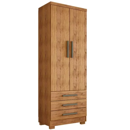 Guarda Roupa Floripa Solteiro 2 Portas 3 Gavetas Rud Rack