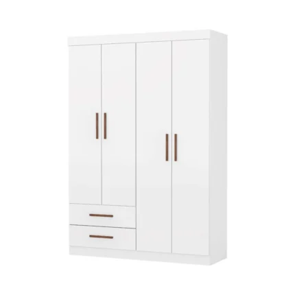 Guarda Roupa Hercules Solteiro Sem Espelho 4 Portas 2 Gavetas Carioca