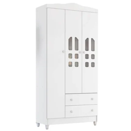 Guarda Roupa Infantil Eloa 3 Portas 2 Gavetas Carolina Baby