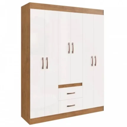 Guarda Roupa Montevideu Casal 6 Portas 2 Gavetas Doripel