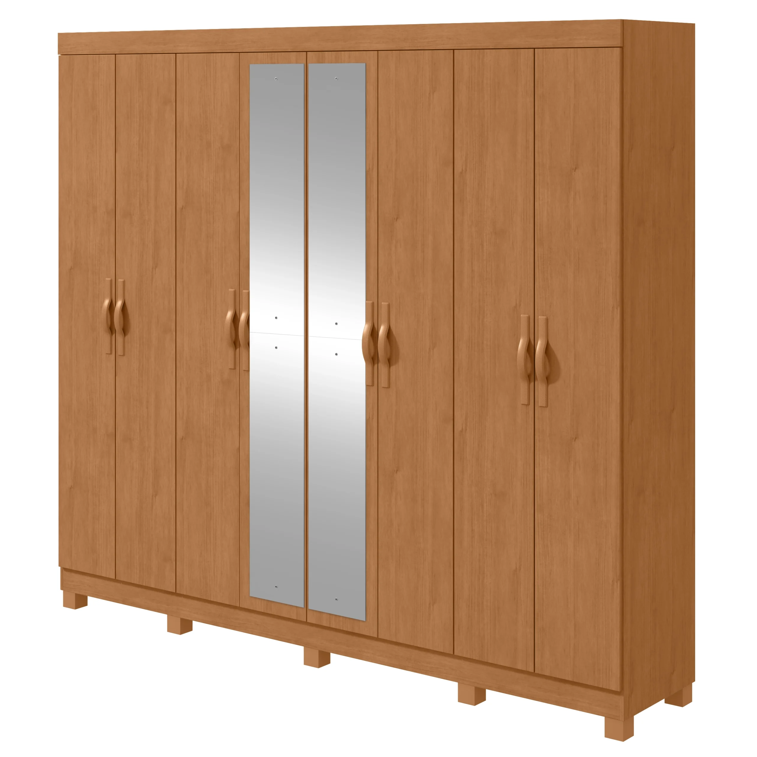 Guarda-Roupa-Serenata-Casal-com-Espelho-8-Portas-6-Gavetas-Lopas-Amendoa-55425