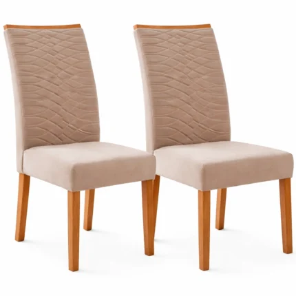 Kit 2 Cadeiras Clarice em Veludo Estofadas Cimol