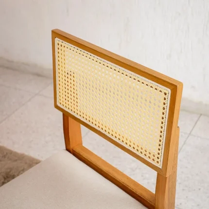 Kit 2 Cadeiras Santorini Madeira Tecido Linho Minas Plac