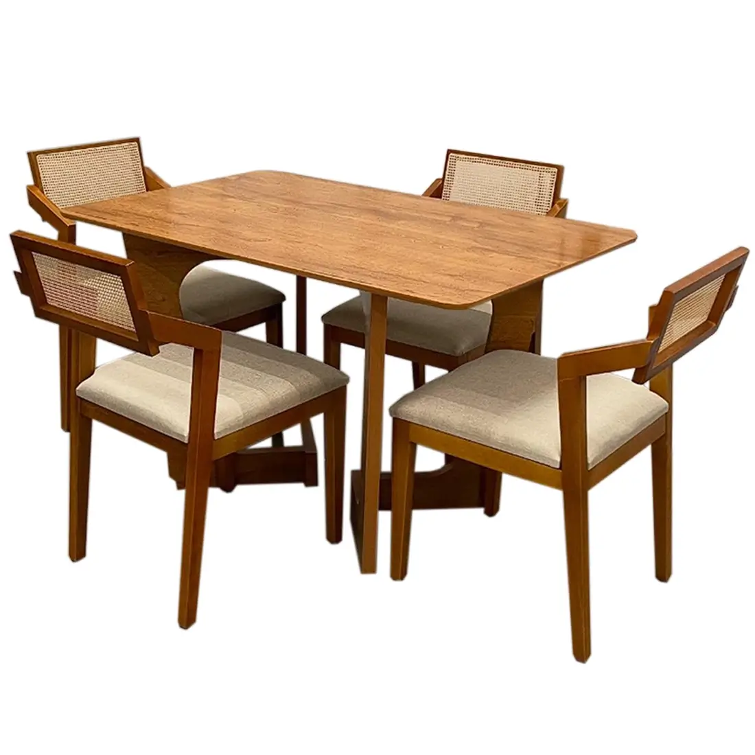 Mesa-de-Jantar-Dubai-160x80cm-SEM-Vidro-com-4-Cadeiras-Berlim-HR-em-Linho-Cel-Moveis.webp