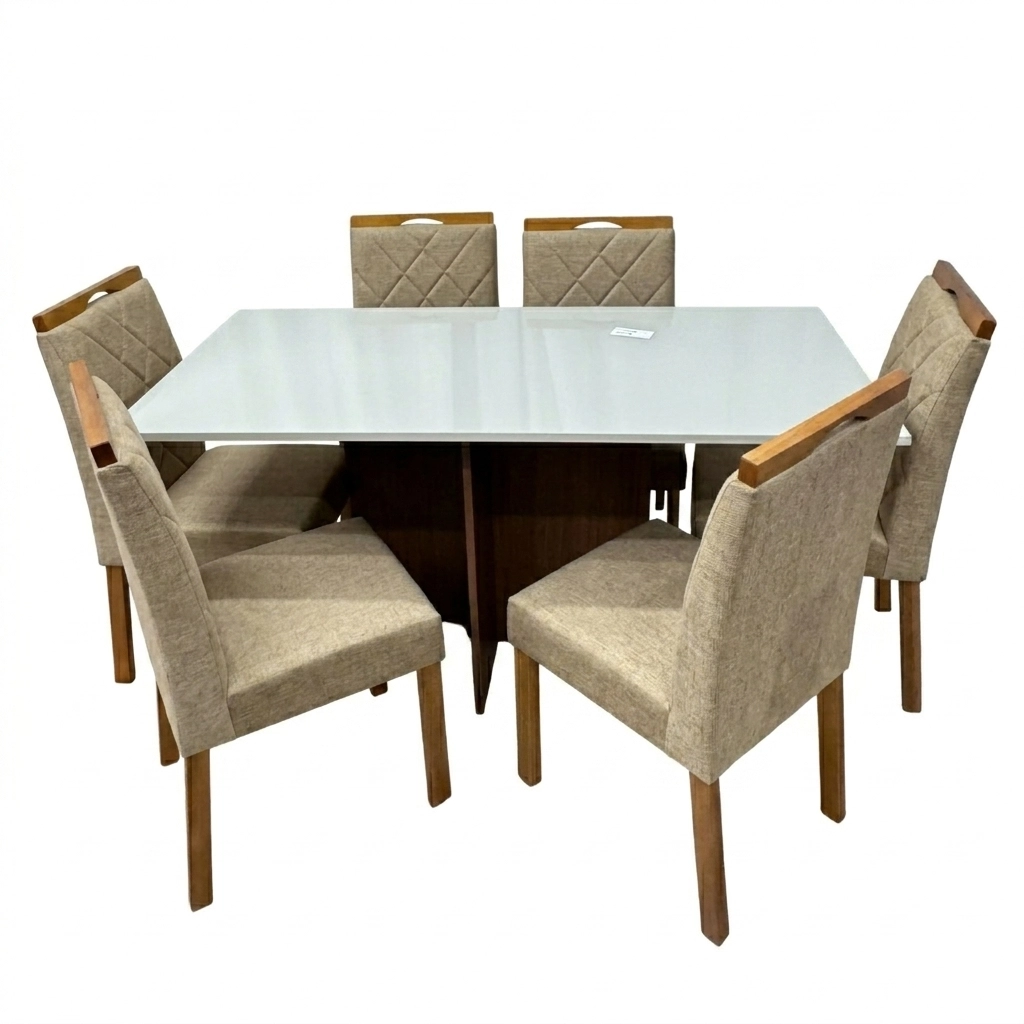 Mesa-de-Jantar-Helo-160x90cm-com-Vidro-e-6-Cadeiras-California-em-Veludo-Estofadas-Poliman-Mel-Off-White-com-Assento-Bege-34304.webp