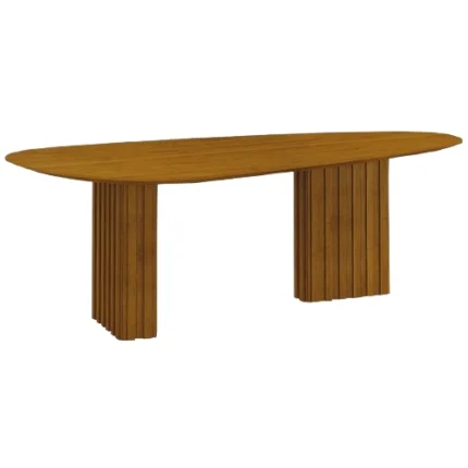 Mesa de Jantar Isis 200cm Orgânica Sem Vidro Leifer