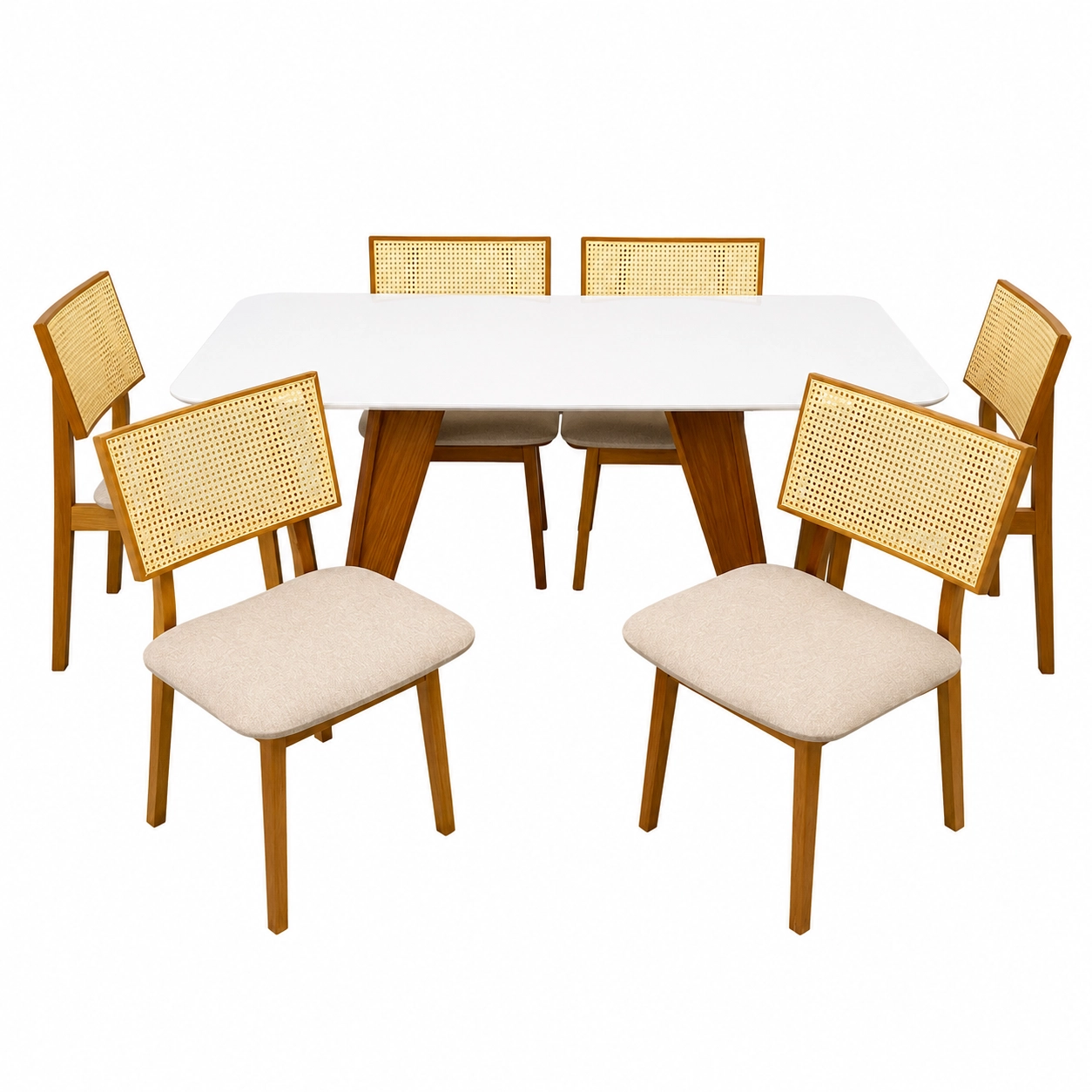 Mesa-de-Jantar-Olimpo-180x90cm-com-6-Cadeiras-Grecia-em-Linho-Madeira-Lj-Moveis-Cinamomo-Off-White-com-Tecido-Bege-23199