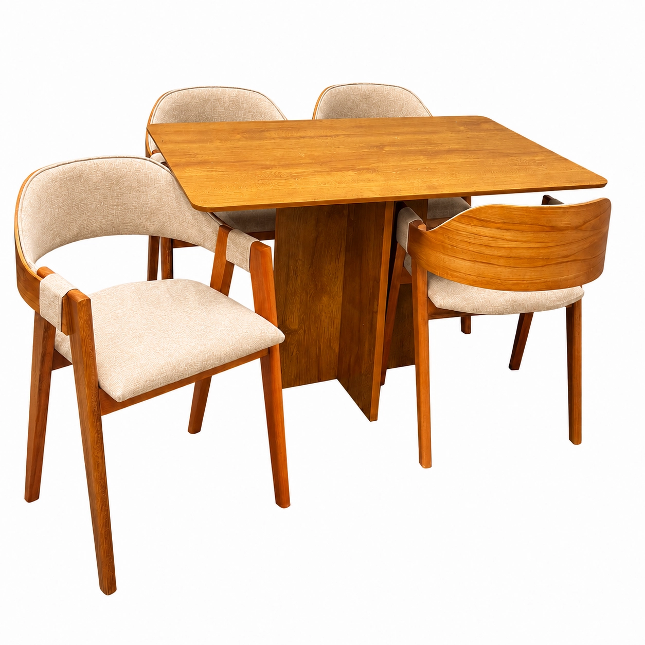 Mesa-de-Jantar-Salina-120x80cm-Sem-Vidro-com-4-Cadeiras-Perola-em-Linho-Madeira-Cel-Moveis-Cinamomo-com-Tecido-Bege-63052