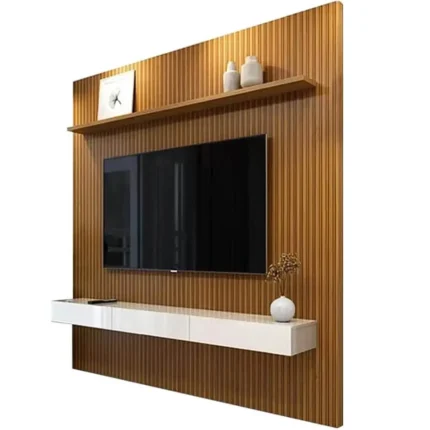 Painel Egeo com Nicho 180cm para Tv Até 75 Polegadas Ripado em Impressão 3d Edn