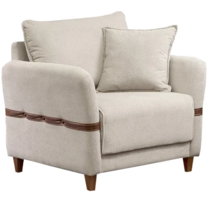 Poltrona 3067 em Linho com Almofada Solta Lufer