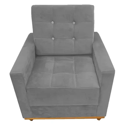 Poltrona Austria em Veludo com Almofada Solta União