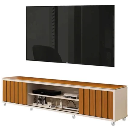 Rack Brise 220cm para Tv Até 75 Polegadas 2 Portas Ripado Edn