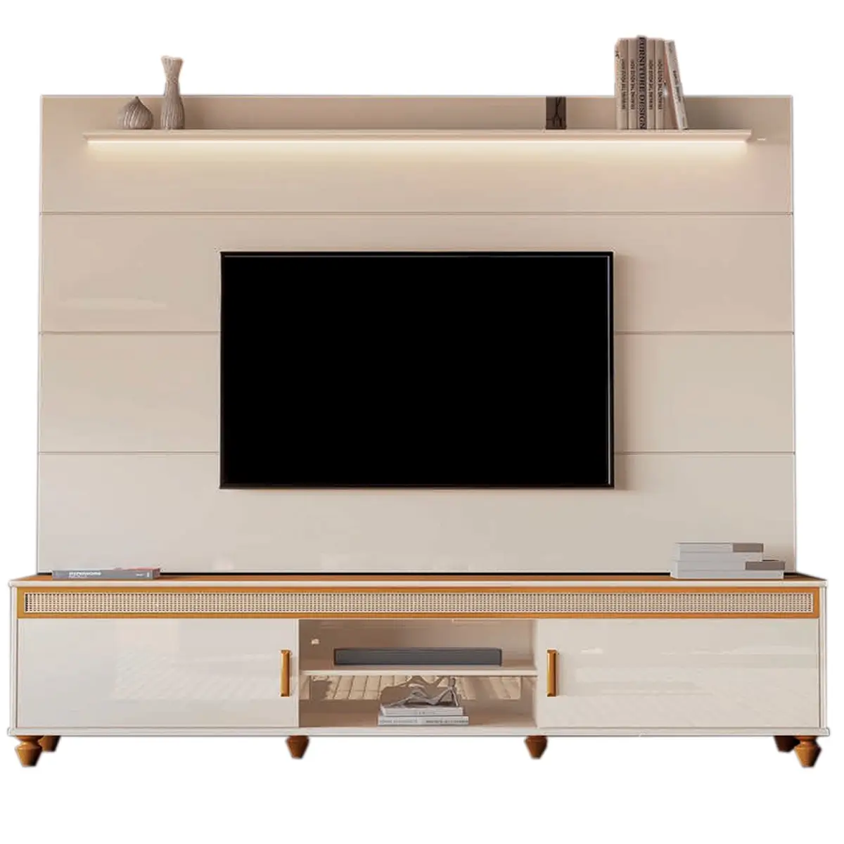 Rack-Comodoro-com-Painel-Bliss-220cm-para-TV-ate-75-Polegadas-com-LED-2-Portas-EDN-Off-White-Cedro.webp