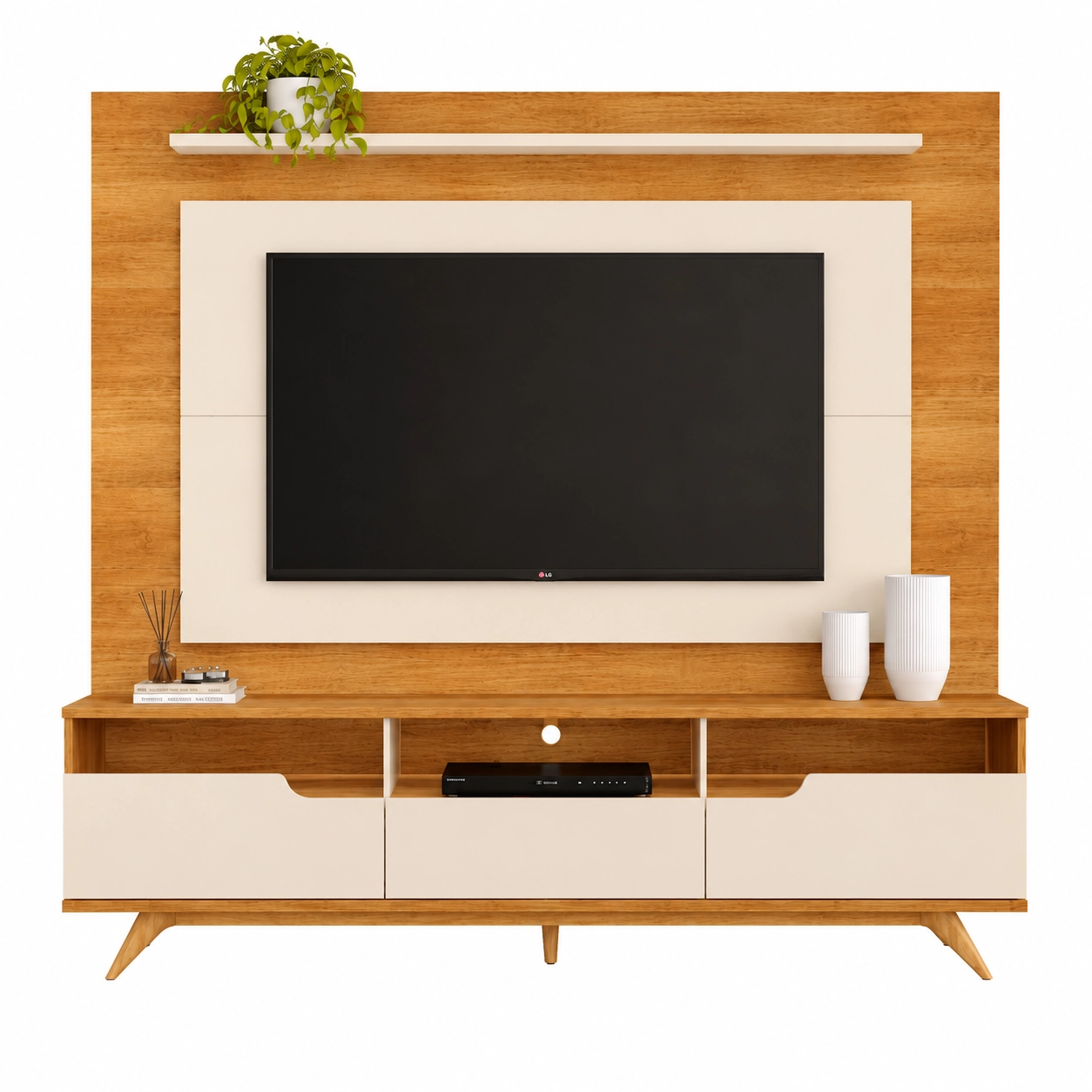 Rack-com-Painel-Diplomata-Sem-Led-para-Tv-Ate-60-Polegadas-3-Portas-Valdemoveis-Cinamomo-Off-White-77442