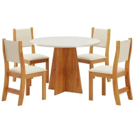 Mesa de Jantar Flipp com 4 Cadeiras Sol Viero