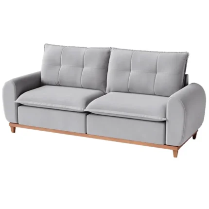 Sofá Bariloche em Linho 4 Lugares com Almofadas Soltas 220cm Di Vitrine