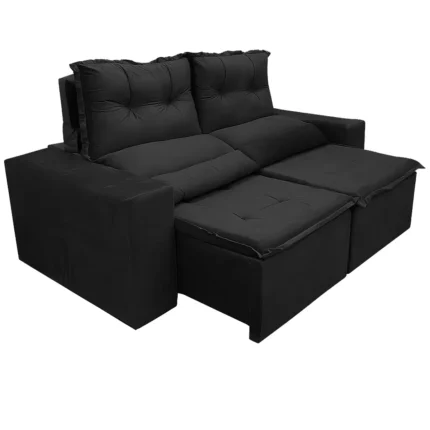 Sofá Beatriz 3 Lugares Retrátil e Reclinável 190cm Tecido Veludo