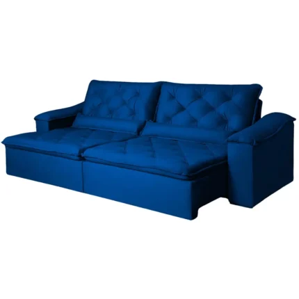 Sofá Holanda 6 Lugares Retrátil e Reclinável 290cm Tecido Suede União
