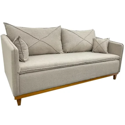 Sofá Living Libsoa em Linho 2 Lugares com Almofadas Soltas 180cm Boareto