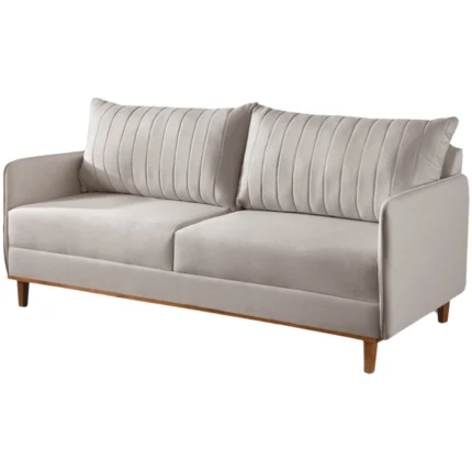 Sofá Living Persa em Linho 2 Lugares com Almofadas Soltas 200cm House Decor