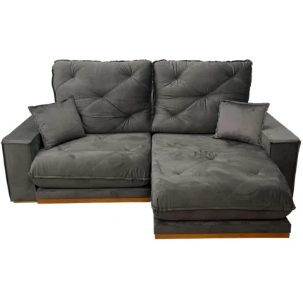 Sofá Munique 4 Lugares Retrátil e Reclinável 250cm Tecido Veludo Boareto