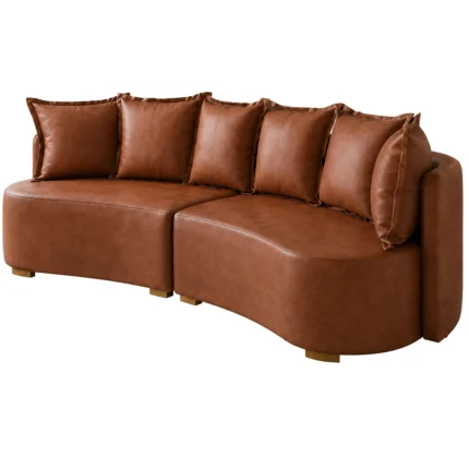 Sofá Orgânico Madero em Corino 6 Lugares 298cm Luxury