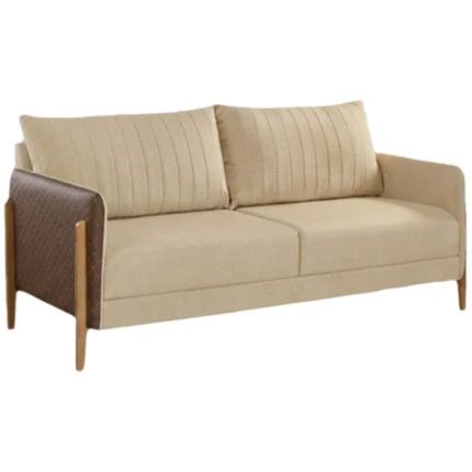 Sofá Orion House Decor 3 Lugares em Linho com Almofadas Soltas 200cm