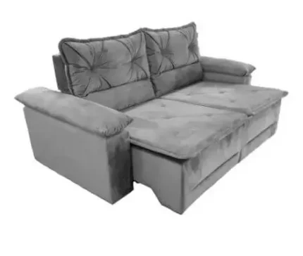 Sofá Saquarema 3 Lugares Retrátil e Reclinável Suede 200cm