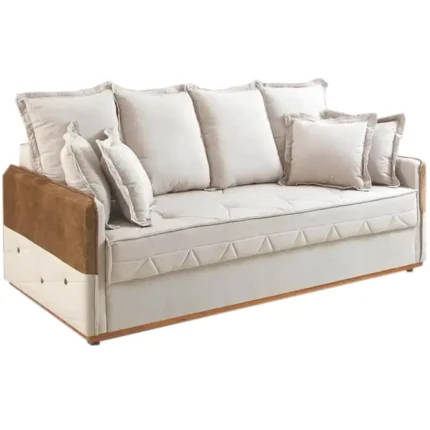 Sofá Vicam 03 em Veludo com Almofadas Soltas 3 Lugares 200cm Vicam