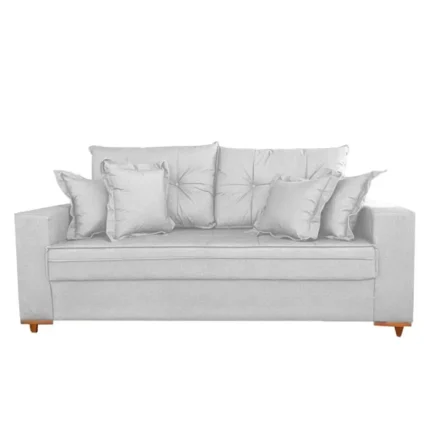 Sofá Vicam 05 em Veludo com Almofadas Soltas 3 Lugares 200cm Vicam