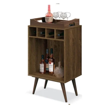 Aparador Bar Pub com Bandeja e Pés Palito Edn