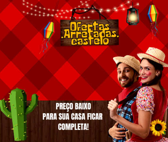 Post para Instagram Arraiá Junino Festa de São João Xadrez Vermelho (Capa para Facebook) (1)